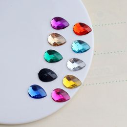 diy handmade Jewellery accessories material 13*18mm drip acrylic flat Joker stick drill cut flash drill