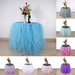 Table Skirt W Bridal Shower/Baby Shower Cloths For Christmas Valentine's Day Graduation Birthday Party Decoration