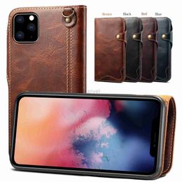 Cell Phone Cases Premium Genuine Cowhide Leather Case for iPhone 11 12 13 Pro Max Mini Xs XR SE 2022 Wallet Protective Holster Fundas Coque 2442