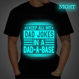 Dad Jokes Shirts for Men Clothing I Keep All My in A Dadabase Tshirts Funny Graphic T Luminous Tees 240318