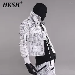 Men's Jackets HKSH Tide Punk Avant-garde Niche Design Deconstructs Coat Waste Land Asymmetrical Distresses Slim Motorcycle Jacket HK0789