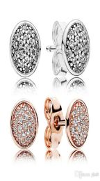 Designer Jewelry 925 Silver Earring heart Ear Studs fit P Crystal CZ Pave Earrings Set for Women Mens love Earrings European Style Murano7531307