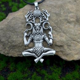 Pendant Necklaces Vintage Celtic Horn God Cernunnos Necklace Men Charm Accessories Jewellery Gift