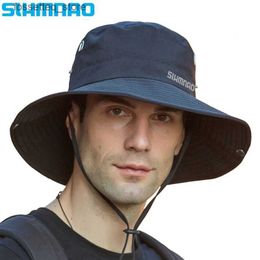 Wide Brim Hats Bucket Hats Summer Mens Fishing Hat Outdoor Breathable Sun Protection Hat Mountain Hunting Hat Sunscreen Big Eaf Womens Bicycle Hat 2024 L240402