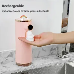 Liquid Soap Dispenser With Usb Charging Press Free Smart Washing Hand Machine High Quality Mute Bathroom Cleaning Accessories Vertical