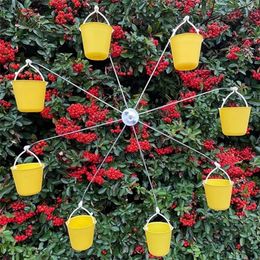 Other Bird Supplies Ferris Wheel Feeder Spinning With 8 Feeding Buckets Rotating For Sparrows Parrots