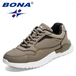 Casual Shoes BONA 2024 Designers Chunky Vulcanised Luxury Sneakers Men Walking Man Fashion Leisure Footwear Sof