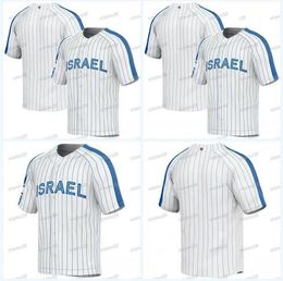 2023 World Baseball Israel Jersey 59 Jake Bird 54 Richard Bleier 96 Brandon Gold 64 Dean Kremer 80 Kyle Molnar 77 Bubby Rossman 25 Robert Stock 57 Zack Weiss National