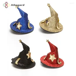 Dog Apparel Wizard Hat Hair Accessory Perfect Halloween Decoration Unique Design Clips High-quality Materials