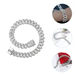 Charm Bracelets Rap Accessories Cuban Link Chain Bracelet Hip-hop Anklet Necklace Flash Drilling