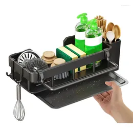 Kitchen Storage Stainless Steel Sink Drain Rack Sponge Faucet Holder Soap Drainer Towel Filter Basket Accessories