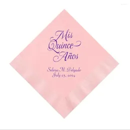 Party Supplies Mis Quince Anos Birthday Napkins Personalized Set Of 100 Custom Printed 15 Fifteen Fifteenth Spanish