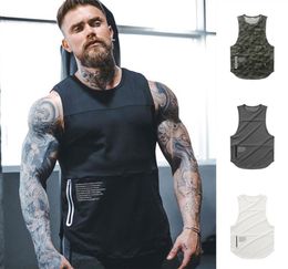 Men Zipper Sleeveless Vest Summer Breathable quick drying Male Tight Gyms Clothes Bodybuilding Undershirt Fitness Tank Tops 2206304955481