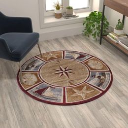 Carpets 4'x4' Round For Living Room Beige Nautical Area Rug With Jute Backing Rugs Bedroom Home Decor