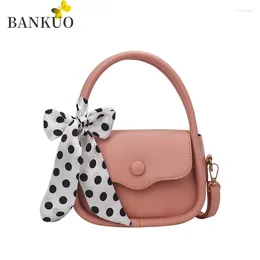 Bag BANKUO Shoulder Bags Women Speckle Pattern Bow Crossbody Designer Flap Fashion Girls PU Solid Simple Shopper C345