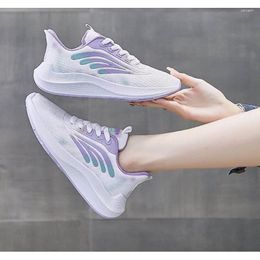 Casual Shoes Breathable Knitted Sports Womens 2024 Spring Korean Trend Student Running For Female Girl Sneakers