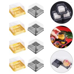 Take Out Containers 100 Pcs Doughnuts Egg Yolk Crisp Packaging Box Storage Square Moon Cake Cases Egg-yolk Puff Small Gift Multipurpose
