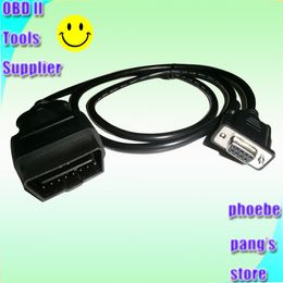 Finetrip Factory Price 1PC Auto Accessories Connector OBD OBDIIシリアルRS232ケーブルOBD2 DB9診断アダプターインターフェイスDB9