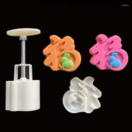 Baking Tools Fashion 3D Mooncake Mold Plastic Mung Bean Cake Molds