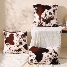 Pillow Hair Ins Printed Throw Pillows Cover Square Double-sided Plush Sofa Pillowcase Colourful Home Decor Chair