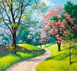 Custom 3d wallpaper for walls 3d po wallpaper scenery murals Beautiful color pastoral oil painting art television background wa8798243