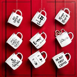 Mugs I Love Coffee Funny Enamel Tea Home Camping Party Wine Beer Drink Juice Cola Cups With Handle Drinkware Hiking Gifts