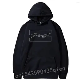 Men's Hoodies Novel Skuggnas Creation Hands Line Art Men Premium Cotton Hoodie Sweatshirts Pullover Jumper Tumblr Gothic Aesthetic