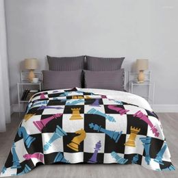 Blankets Chess Colorful Blanket Fleece Summer Multi-Function Super Soft Throw For Sofa Car Bedspread