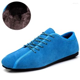 Walking Shoes Winter Warm Men's Genuine Leather Trainers Soft Athletics Outdoor Comfortable Sports Anti-skidding