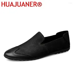 Casual Shoes Genuine Leather Loafers Men Fashion Man Comfy Slip-on Men's Flats Moccasins Male Footwear Brand Driving