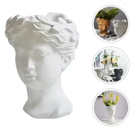 Vases Flowerpot Decorative Home Vase Human Head Sculpture Planter Succulent Resin Figurine Nordic Pots For Plants
