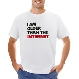 Men's Polos I Am Older Than The Internet T-Shirt Blouse Plus Size Tops Customs Graphics Black T-shirts For Men