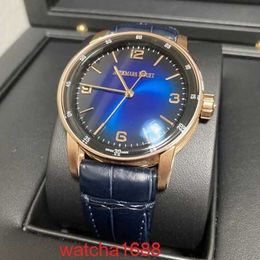 AP Wrist Watch Montre CODE 11.59 Series 41mm Automatic Mechanical Fashion Casual Mens Swiss Second-hand Famous Watch 15210OR.OO.A028CR.01 Smoked Blue Single Table