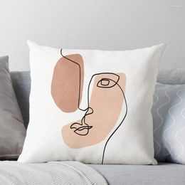 Pillow Abstract Face III - Line Art Throw Cases Decorative Bed Pillows Christmas For Home