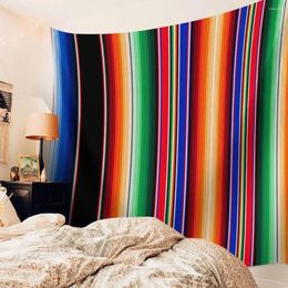 Tapestries Mexican Stripes Colourful Hippie Tapestry Fabric Wall Hanging Beach Room Decor Cloth Carpet Yoga Mats Sheet Sofa Blanket