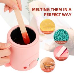 Waxing 120W Fast Heating Wax Heater Machine With 100g Wax Beans Wax Dipping Pot Wax Melter Cup Wax Warmer Wax Depilatory Melting Pot