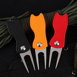 Foldable Golf Divot Repair Tool with Magnetic Ball Marker Multi-functional Repair Tool Golf Divot Tool for Outdoor Golf Supplies