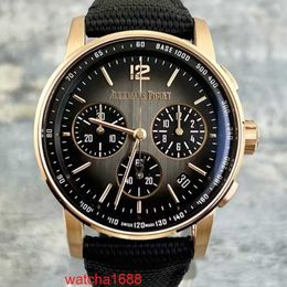 AP Wrist Watch Montre Epi CODE 11.59 Series 26393NR Rose Gold Ceramic Smoked Grey Plate Mens Fashion Casual Business Chronograph Watch