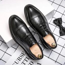 Dress Shoes Men's 2024 Spring Business Leather Genuine Dad Casual All-Matching Wedding Youth