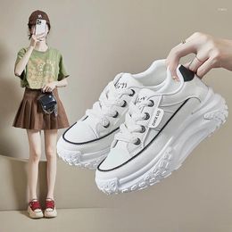 Casual Shoes Korean Style White Women's Spring Ins Student Leisure Street S Platform Hight Increasing Board