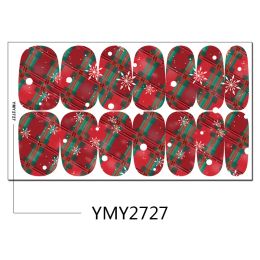 Baking Free Christmas Series Nail Polish Stickers Strips Plain Nail Art Decorations Heart Designs Glitter Powder Manicure Tips