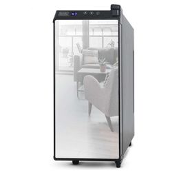 BLACK+DECKER Thermoelectric Cooler Refrigerator with Mirror, Independent 12 Bottle Wine Refrigerator, BD60336