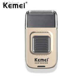 Electric Shavers Kemei Mobile Foil Head Shaver Mini Rechargeable Cordless Travel Razor Portable One Blade Wet Dry Men Shaving Machine 2442