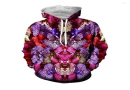 Men039s Hoodies Jumeast 3d Orchid Floral Graphic Harajuku Streetwear Oversized Hooded Sweatshirts Aesthetic Hoodie Youth Clothe4215643