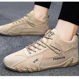 Casual Shoes Man Foot Wear Flat With Canvas Plush Inside Warm Lace-up Winter Ankle Strap Rubber Outsole Sneaker Hand Made 2024