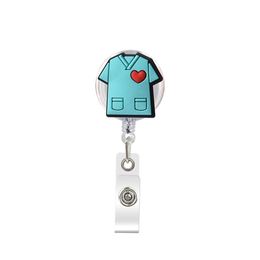 1PC Creative Retractable Nurse Badge Doctor ID Card Badge Holder for ID Name Tag Badge Holder Office Supply Clip