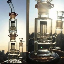 17.7 inchs Matrix Percc Bong Hookahs Dab Rigs Bubbler Thick Glass Water pipes Smoke Pipe with 18mm Bowl