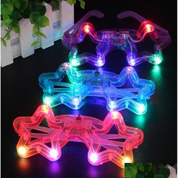 Other Event & Party Supplies Led Light Decor Glass Plastic Glow Glasses Up Toy For Kids Celebration Neon Show Christmas New Year Drop Dhb3Q
