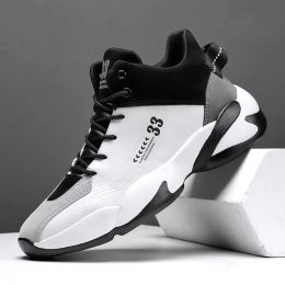 Shoes Brand Mens Hightop Basketball Shoes Thick Sole Nonslip Sports Shoes Trendy Youth Comfortable Athletic Shoes Tenis Para Hombre