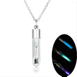 Pendant Necklaces Glass Pendants Necklace Luminous Chain For Women Fashion Wish Real Dandelion Crystal Glowing Kida